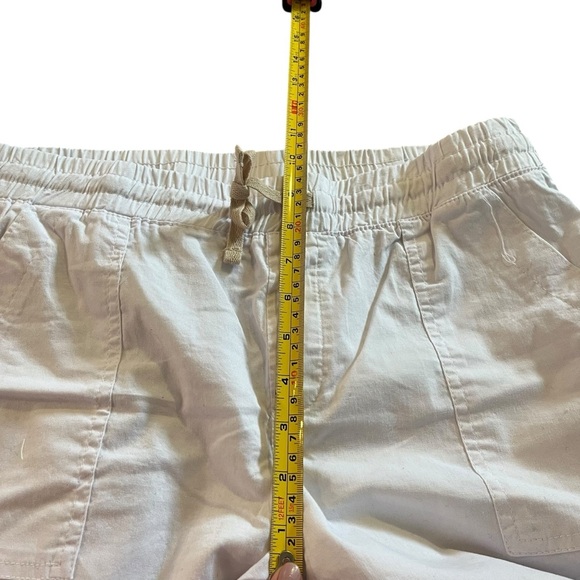 Land ‘n Sea white cotton drawstring pants women’s size 8 | stretch travel beach - Picture 10 of 12